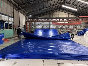 LINYI MILLION Usine de Chine Pas Cher <span class=keywords><strong>Prix</strong></span> 120gsm PE Bâche Couleur Bleue Bâche Imperméable PE Enduit Pe Bâche Couverture - Product Image 5