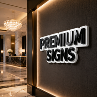 Enseigne personnalisée en acrylique 3D découpée au laser, finition peinte, étanche IP65, décoration, lettres de logo d'entreprise, hôtel, directement de l'usine