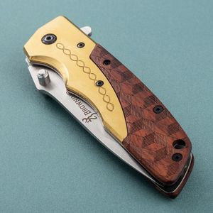 BRN DA77 Cuchillo de Bolsillo Personalizable de Grado OEM para Camping, Hoja Plegable de Acero Inoxidable, Mango de Color Madera - Product Image 2