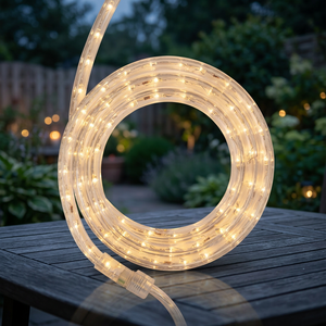Guirlande lumineuse LED flexible IP65 blanc chaud, économie d'énergie, pour extérieur, jardin, patio, allée, décoration d'ambiance, éclairage de plafond - Product Image 3