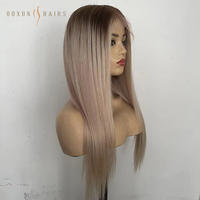 Perruque en Cheveux Humains Vierges de Qualité Européenne Supérieure, Base en Soie 13x6, Blond Cendré Balayage avec Mèches, pour Lace Front, Longue Durée, Densité 150%