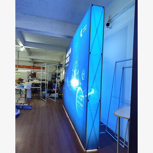 Portatile Pieghevole 8ft 10ft LED retroilluminato sfondo curvo Expo fiera fiera evento Pop-up Display luce parete posteriore - Product Image 1