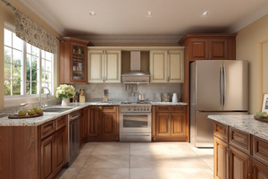 Time Home Furniture Classical American <strong>Antique</strong> Design MDF Eco-Friendly Modular Kitchen Cabinet with Faucet and 5 Year Warranty - Product Image 6