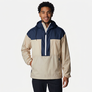 Manufacturer Custom Men Lightweight Waterproof Windproof Nylon <b>Zip</b> <b>up</b> <b>Jackets</b> Hoodies Cut and Sew Nylon Windbreaker <b>Jackets</b> - Product Image 1