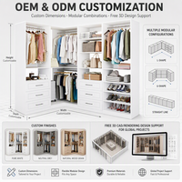 Armoire moderne blanche en forme de L avec 6 tiroirs, étagère à chaussures, système de rangement modulaire personnalisé pour chambre à coucher