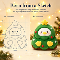 Peluche Canard de Noël Personnalisée Ultra Douce, Jouet en Peluche Canard avec Capuche pour Arbre de Noël, ODM pour la Vente au Détail des Fêtes