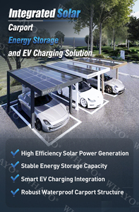 Hiệu quả cao đôi bãi đậu xe mạnh mẽ không thấm nước năng lượng lưu trữ sạc carport 6000 Wát năng lượng mặt trời hệ thống - Product Image 5