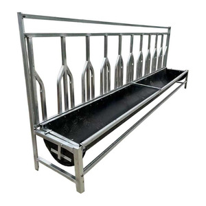 Mangiatoia per Pecore in Acciaio Zincato Rinforzato con Coperchio Ribaltabile e Design Anti-Combattimento, Mangiatoia per Foraggio per Capre e Bestiame da Allevamento - Product Image 5