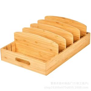 Boîte de rangement en bambou avec pieds en silicone antidérapants, bords et coins renforcés, étagères et tiroirs réglables - Product Image 5
