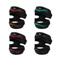 SHIWEI-2257# Genouillère de Rotule à Double Renfort et Compression Ajustable, Respirante en Silicone, avec Sangle de Soutien Sportif