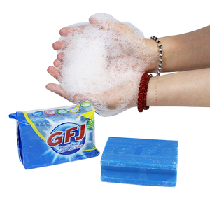 Chine Barre de savon bon marché commercial de haute qualité personnalisée 0wn marque fort nettoyage quotidien utilisé savon à <span class=keywords><strong>lessive</strong></span> bleu - Product Image 3