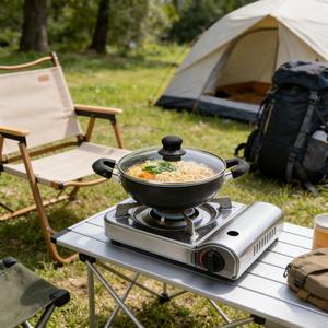 3.5Qt Soup Stock Casserole 2 Helpers Durable Non-Stick Pot Japandi Design for Daily Use US Warehouse In Stock - Product Image 3