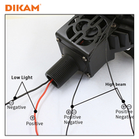 DIKAM 2024 Nouvelle ampoule LED laser haute puissance Bi Bulb 3 pouces Lentille de projecteur Lentille bifocale Phare Accessoires automobiles