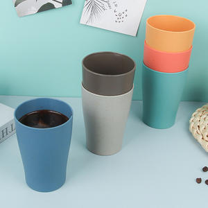 Tasse à eau en paille de blé en plastique créative pour le brossage des boissons anti-chute et le rince-bouche pour le lavage en dortoir - Product Image 3