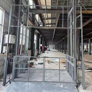 New 2 tấn thủy lực chuỗi Thép hướng dẫn đường sắt <span class=keywords><strong>Lift</strong></span> monorail vận chuyển hàng hóa thang máy nâng nền tảng cho khách sạn bán lẻ mỏ ứng dụng - Product Image 2