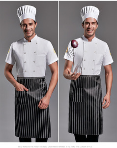 Venta al por mayor baratos restaurante Bar uniformes Chef Tops chaquetas algodón profesional Chef uniformes personalizado tejido poliéster/algodón - Product Image 5