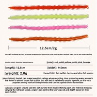 Aotuo Çok Satan 12.5cm 2g PVC Kırkayak Kum Solucanı Yumuşak Yem Yapay Yem Levrek Kaya ve Deniz Balıkçılığı için