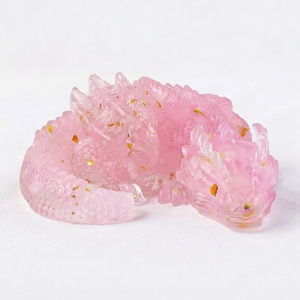 Natural Crystal Gravel Resin Dragon Drop Animal Patterned <strong>Rubber</strong> <strong>Doll</strong> for Office &amp; Home Crafts Decoration - Product Image 4