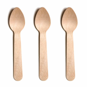 Cuillère en bois jetable naturelle de qualité supérieure, biodégradable, en bois de bouleau, pour la restauration, les restaurants de restauration rapide - Product Image 5
