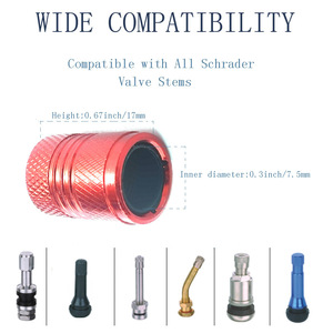 Aluminum Alloy Valve <b>Cap</b> Blue 17mm American Style Tubeless Car Tire <b>Dust</b> Cover - Product Image 5