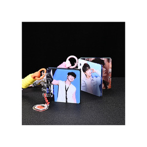 Porte-clés en acrylique avec album photo double face, personnalisable, cadeau DIY pour célébrités, impression personnalisée - Product Image 4