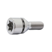 Boulon de roue Torx en titane naturel GR5, vis à siège conique avec rondelle pour pièces de modification automobile et moto