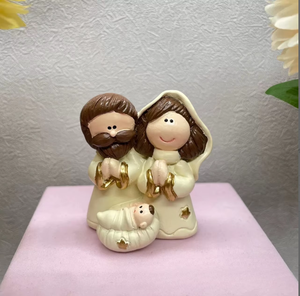 Statuine Religiose in Resina in Miniatura, Set Natività di Natale, Gesù Bambino, Angelo Dipinto a Mano, <span class=keywords><strong>Accessori</strong></span> Fai-da-Te Ecologici <span class=keywords><strong>per</strong></span> Scenografie - Product Image 2