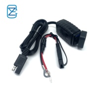 Chargeur USB pour moto 12V QCPD avec interrupteur, étanche, support de charge rapide pour téléphone portable, à fixer sur la poignée de guidon, compatible automobile