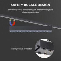 DC48V Led éclairage sur rail magnétique monté en surface Led système d'éclairage sur rail projecteur magnétique piste ultra mince