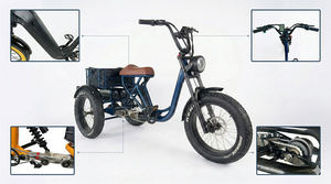 Tricycle électrique K4 à 3 roues, vélo électrique utilitaire pour le <span class=keywords><strong>transport</strong></span> familial, le <span class=keywords><strong>transport</strong></span> de marchandises et l'utilisation domestique - Product Image 5