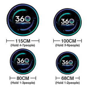 Cabina Fotografica Portatile con Supporto in Metallo Robusto, Piattaforma Rotonda per Smartphone, Eventi Matrimoniali, <span class=keywords><strong>Video</strong></span> a <span class=keywords><strong>360</strong></span> Gradi - Product Image 3