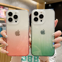 Coque arrière dégradée exquise à paillettes pour iphone 13 Pro Max, coque de téléphone en TPU souple antichoc pour iphone 13 Mini Sparkle Shell