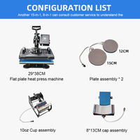 Presse à chaud manuelle multifonction 5 en 1 Nouvelle imprimante d'étiquettes facile à utiliser de haute qualité pour chemises, tasses et assiettes