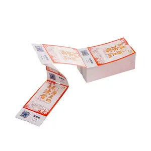 Z-fold Coated Paper Tickets Custom Free Design Paper Tickets Printing Raffle Paper Custom