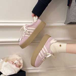 <span class=keywords><strong>Sneakers</strong></span> à lacets en similicuir suédé personnalisées avec logo pour femmes, style décontracté, chaussures de tennis - Product Image 3