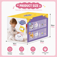 Jouet interactif électrique en peluche pour chat EPT, yeux clignotants, enregistrement vocal, répétition de la voix, capteur tactile, son d'alimentation, jouet pour animaux de compagnie pour enfants
