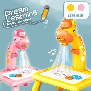 Table de Projection Éducative pour Enfants : Tableau d'Apprentissage et de Dessin Thème Cerf Graffiti, Jouet Éducatif à Assembler pour l'Éveil Artistique et la Concentration des Enfants - Product Image 2