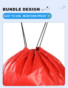 Bolsa con cordón de plástico de fábrica china de gran capacidad al por mayor, bolsa de almacenamiento móvil de transferencia media con producción exprés - Product Image 4