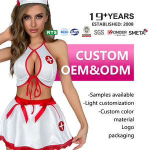 Neues Rückenfreies <span class=keywords><strong>Sexy</strong></span> Krankenschwester-Kostüm Verführerische Damen-Nachtclub-Kleidung Cosplay-Kostüm Sexi Dessous Nuisette <span class=keywords><strong>Sexy</strong></span> Lingerie - Product Image 1
