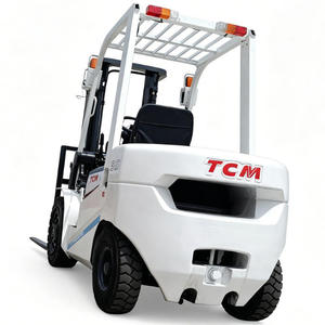 Chariot élévateur diesel d'occasion japonais d'origine TCM FD35 en bon état, 3,5 tonnes, avec déplaceur latéral hydraulique et pneus pleins - Product Image 1