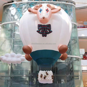 Наружное украшение, большая надувная Овечка, Привлекательная модель Овцы/надувная модель животного козы из мультфильма для рекламы - Product Image 5