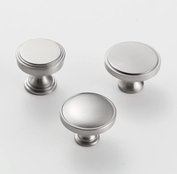 Boutons d'armoire en laiton massif Offre Spéciale Nickel brossé Poignées de tiroir de garde-robe et poignées Bouton de meuble