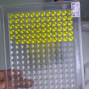 หินโกเมนสีเหลืองเรืองแสงโกเมนอะลูมิเนียมโกเมน Yttrium หินพลอยเทียมตัดทรงรี - Product Image 6
