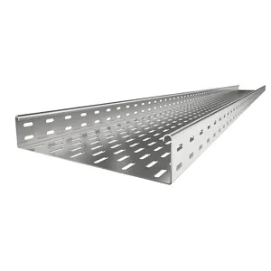 Heavy Duty Outdoor Aluminium Alloy Ventilated Type Perforated Fiber Optic Cable Tray Hot DIP Galvanized Cable Tray Trunking