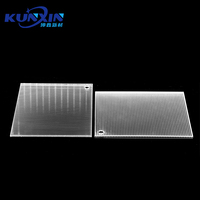Diffuseur de lumière en plastique personnalisé, mini prisme transparent, feuille acrylique striée