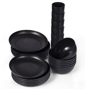 Juego de Vajilla de Gres Ecológico de Alta Calidad de 16 Piezas con Platos y Tazones de Estilo Mediterráneo - Product Image 5