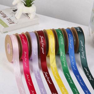 Customized 1 Inch Multi-Color Luster Grosgrain Gift <b>Ribbon</b> Black Embossed Custom Logo Print Birthday Decorations Customizable - Product Image 2