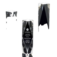 Trophée élégant et artistique en forme de spirale de cristaux, prix d'honneur personnalisé pour le Sommet de l'Industrie Créative