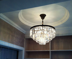Lámparas Colgantes de Lujo en Espiral Doradas para Comedor, Proyectos Hoteleros, Restaurantes, Candelabros de Cristal - Product Image 6