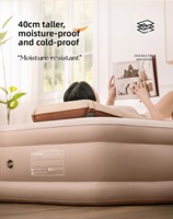Matelas Gonflable Moderne Personnalisé en Usine, Rechargeable, Pliable, avec Pompe à Batterie Intégrée, Double Hauteur, Dessus Floqué